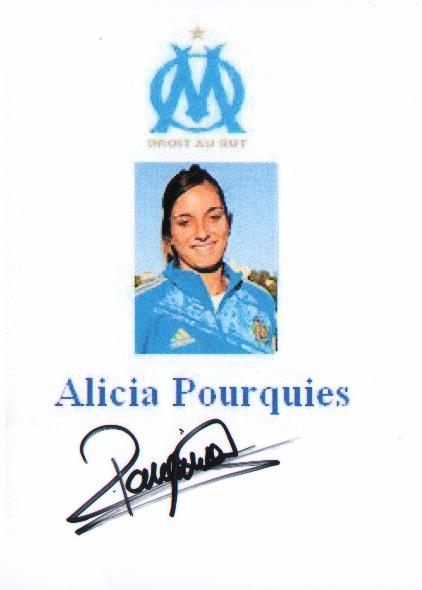 Autographe de Alicia POURQUIES