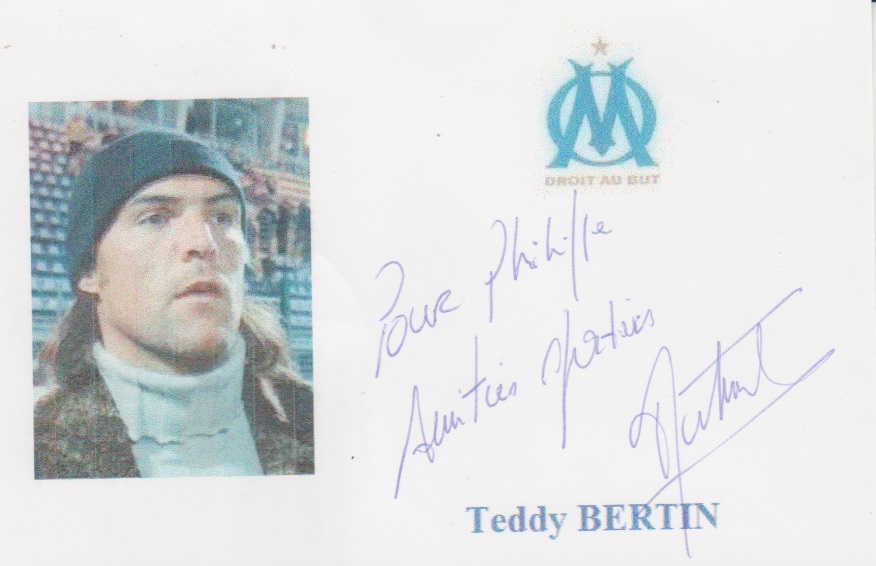 Autographe de Teddy BERTIN
