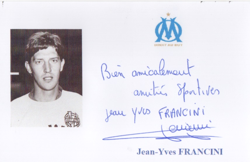 Autographe de Jean-Yves FRANCINI